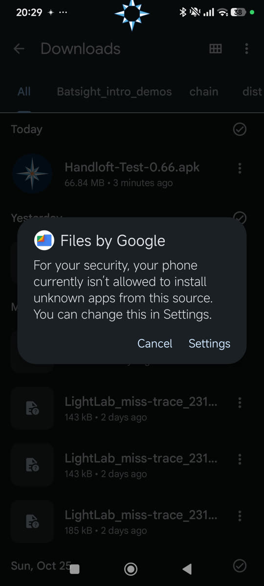 Install blocked, then the Allow from this source switch