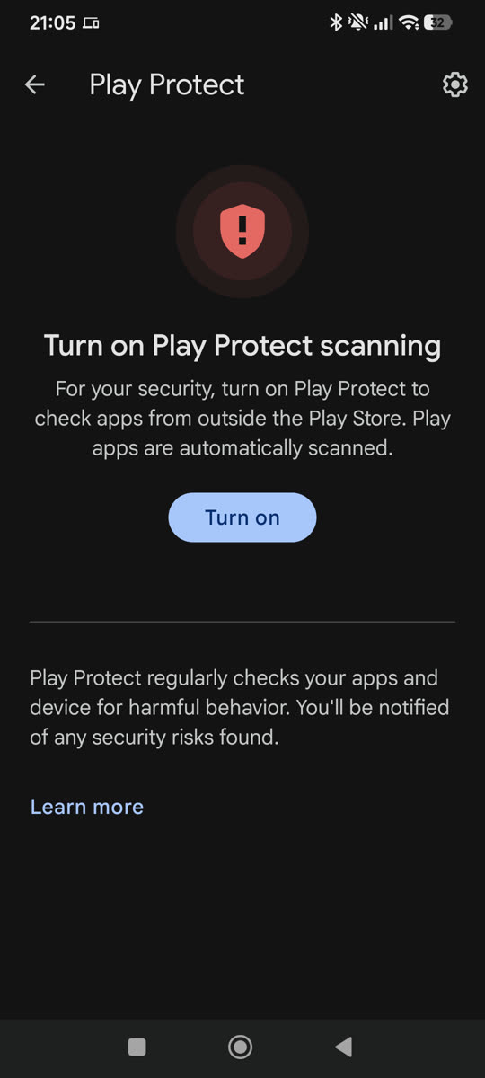 Play Protect with Turn on